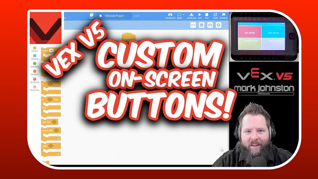 Mark Custom On-Screen Buttons V5 Brain - VEX V5 - VEX Professional ...