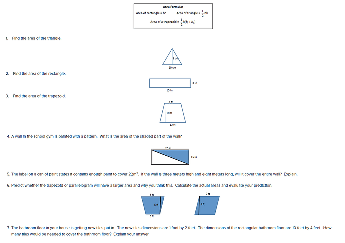 Area IQ activity