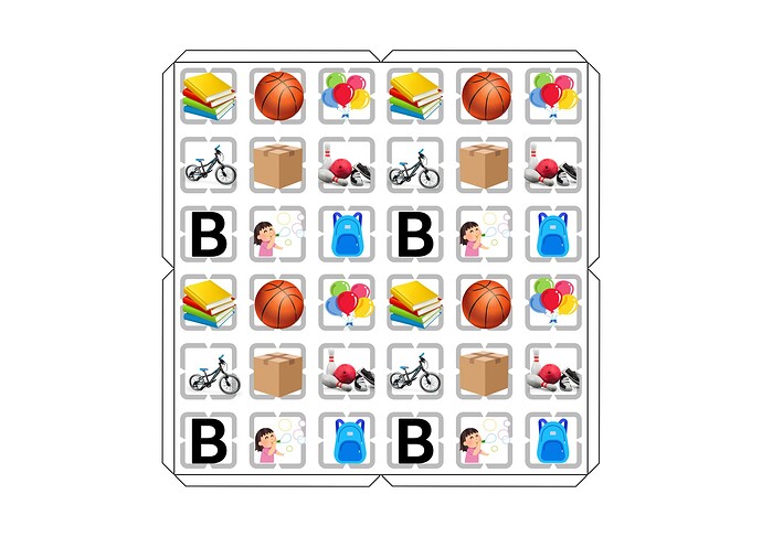 123 letter B Indiv