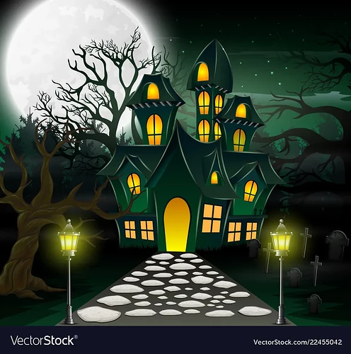 cartoon-of-haunted-house-with-full-moon-background-vector-22455042